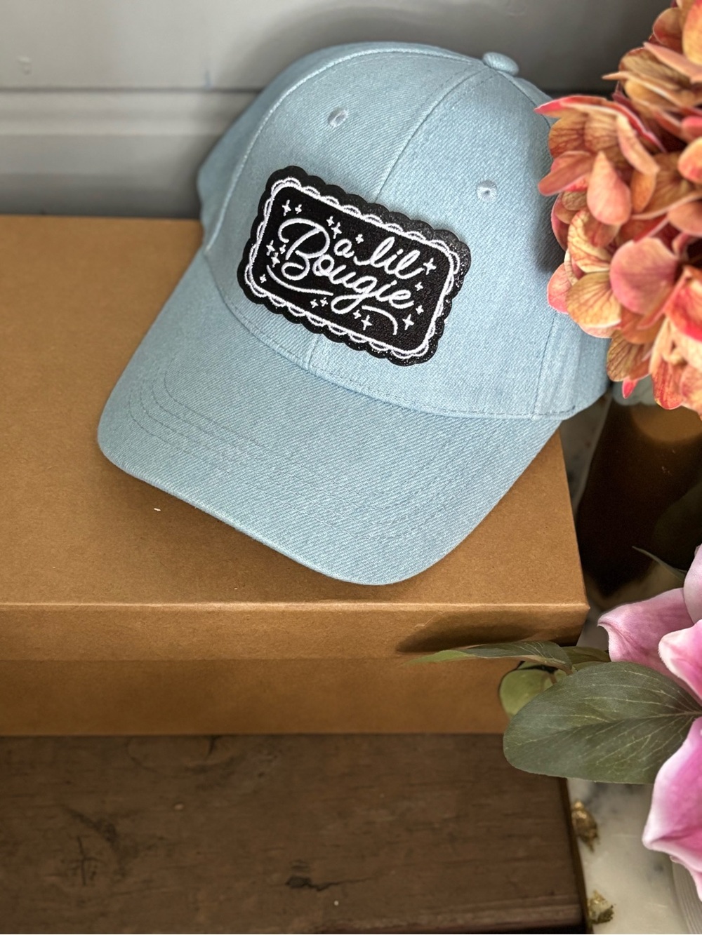 Light Blue Women's Baseball Cap - a lil' bougie Patch